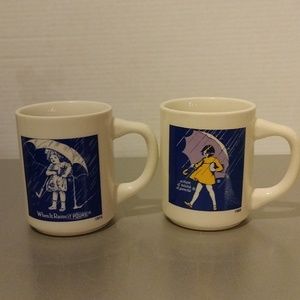 Morton Salt Promo Mugs 1914 & 1968